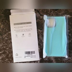 SPIDERCASE For IPhone 12 / 12 Pro Shockproof Slim Case in Teal &  Tempered Glass